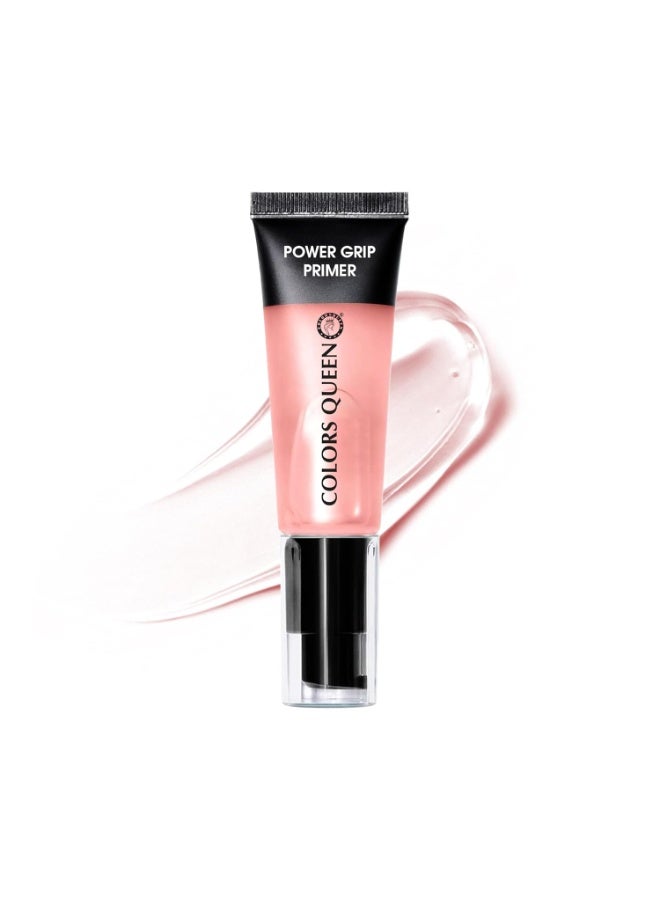 Colors Queen Power Grip Primer for Face Makeup | Gel Based & Hydrating Formula | Blurs Fine Lines, Wrinkles & Pores | Dewy Finish | Lightweight Primer Enriched with Niacinamide & Hyaluronic Acid (Pink, 35ml) - Image 1